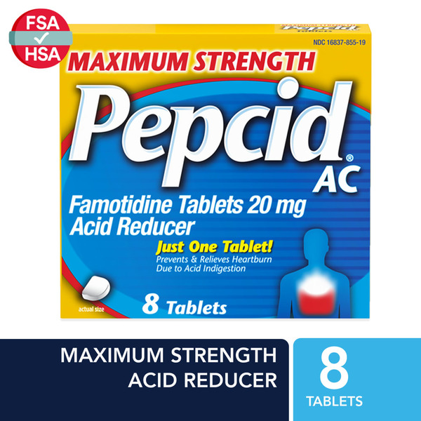 Digestion Pepcid AC Maximum Strength For Heartburn Prevention & Relief hero