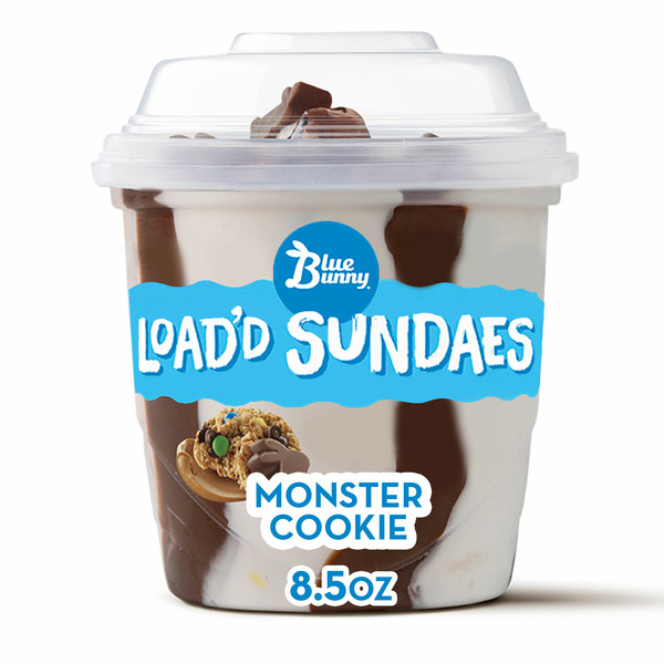 Ice Cream & Ice Blue Bunny Load'd Sundaes Monster Cookie Cup hero