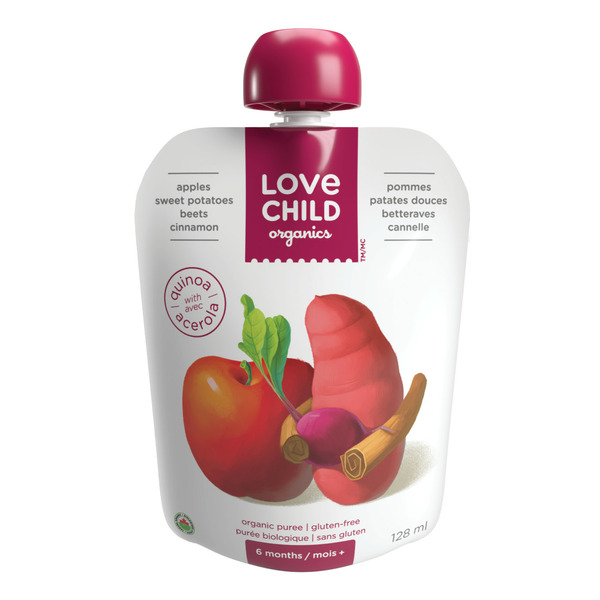 Baby Food, Snacks, & Formula Love Child Organics Apples, Sweet Patatoes, Beets & Cinnamon hero