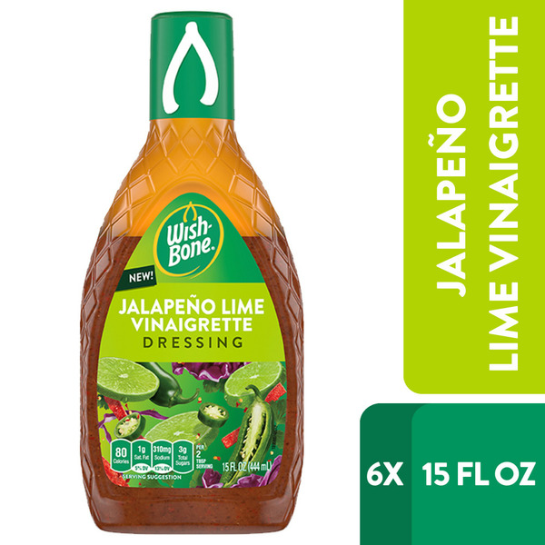 Salad Dressing & Toppings Wish-Bone Jalapeno Lime Vinaigrette Salad Dressing hero