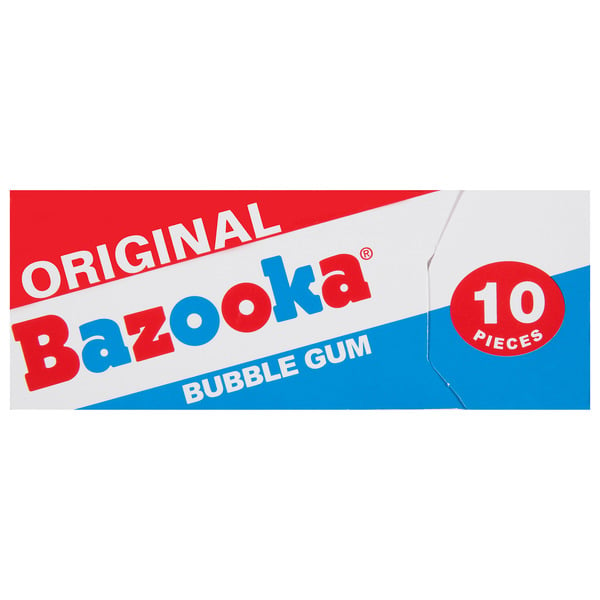 Candy & Chocolate Bazooka Bubble Gum Wallet Pack, 10 Pc - Count Good hero