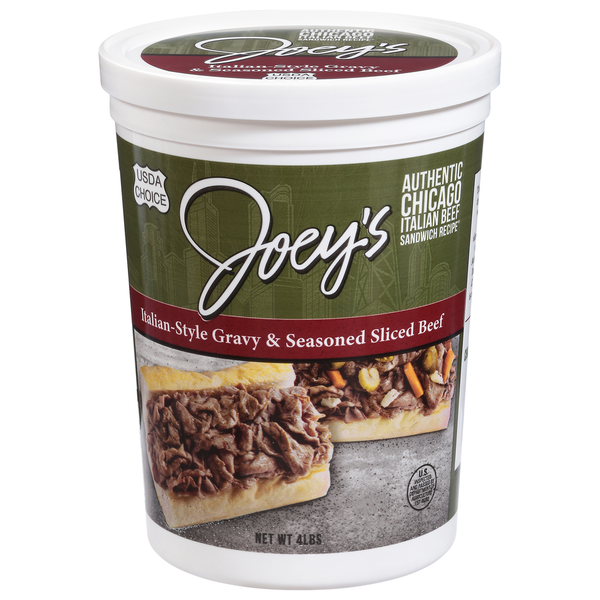 Frozen Meals Joey's Sliced Beef, Gravy & Seasoned, Italian-Style hero