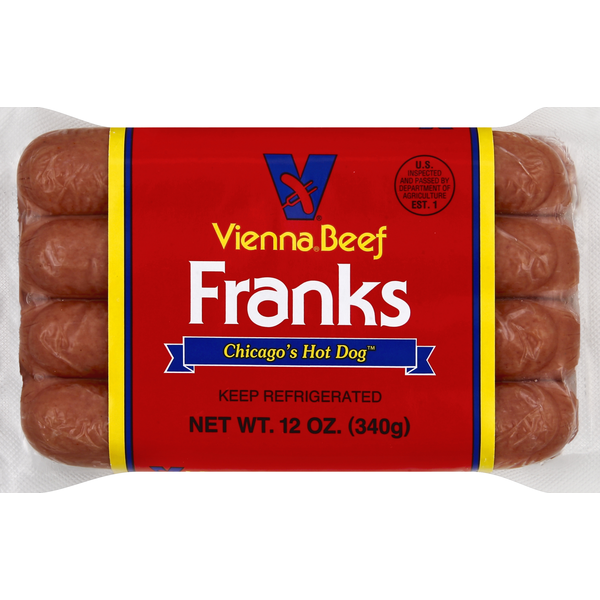 Hot Dogs, Bacon & Sausage Vienna Beef Franks hero