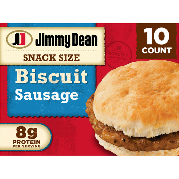 Frozen Breakfast Jimmy Dean Snack Size Biscuit Sausage Sandwiches hero