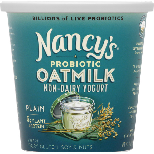 Yogurt Nancy's Yogurt, Non-Dairy, Oatmilk, Plain, Probiotic hero