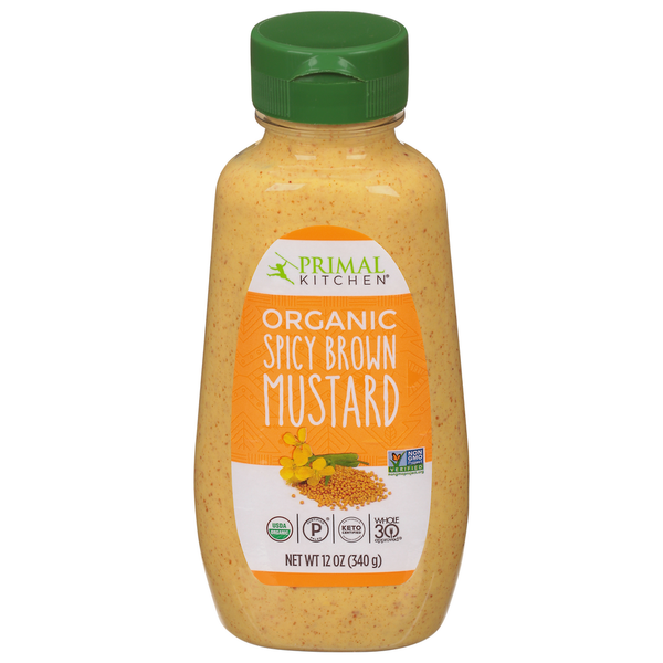 Condiments Primal Kitchen Mustard, Organic, Spicy Brown hero