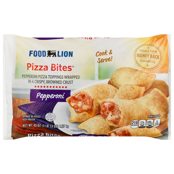 Frozen Appetizers & Sides Food Lion Pizza Bites, Pepperoni hero