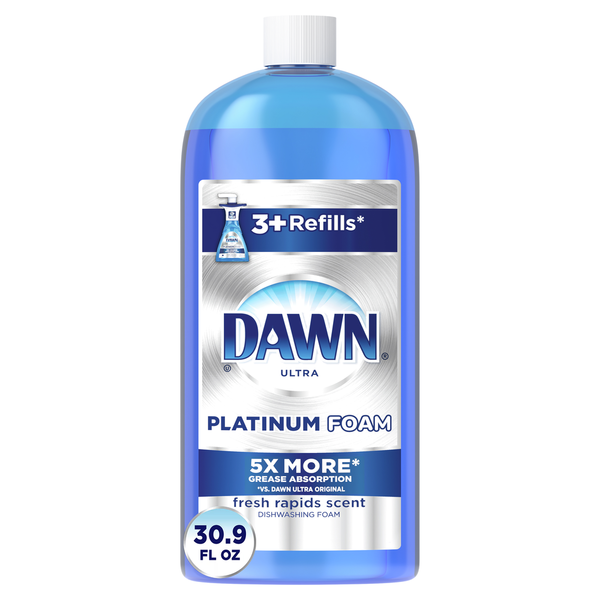 Dish Detergents Dawn Platinum Dishwashing Foam, Fresh Rapids Scent hero