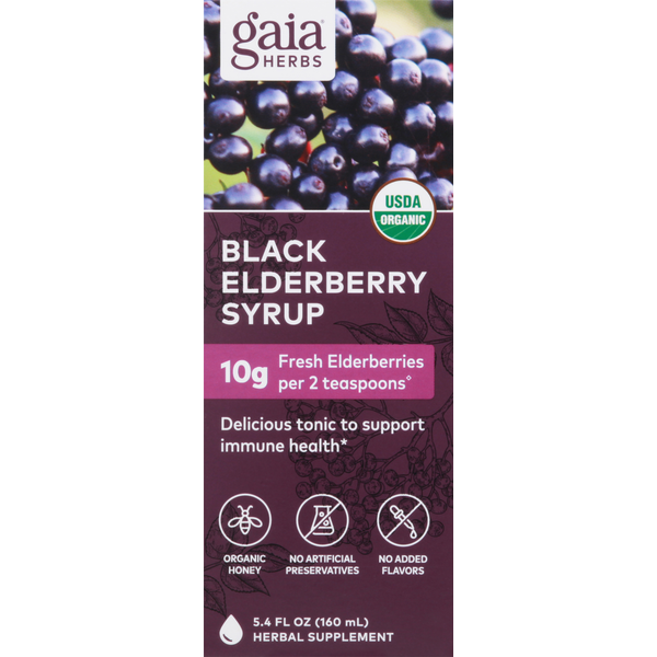 Gaia Herbs Black Elderberry Syrup hero