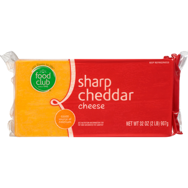 Packaged Cheese Food Club Cheese, Sharp Cheddar hero