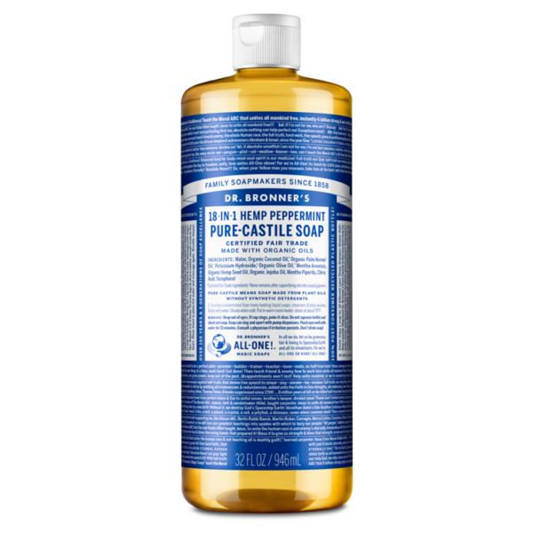 Body Lotion, Soap & Oils Dr. Bronner's Peppermint Pure-Castile Liquid Soap hero