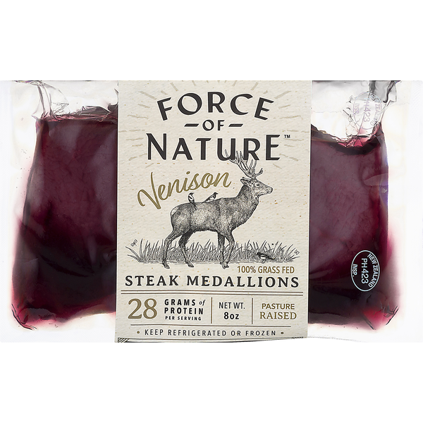 Meat Counter Force of Nature Venison, Steak Medallions hero