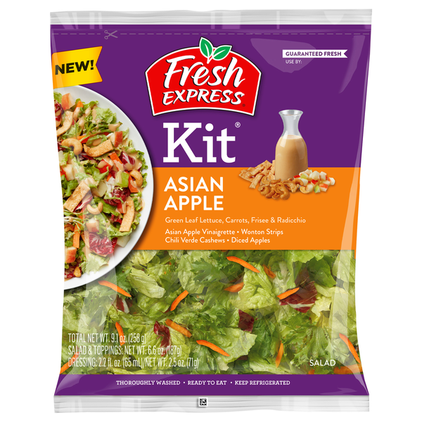 Packaged Produce & Salad Fresh Express Salad Kit, Asian Apple hero