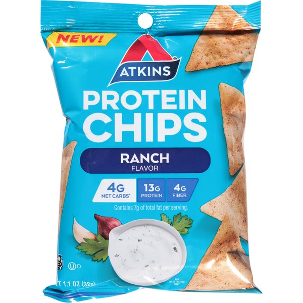 Protein & Meal Replacements Atkins Protein Chips, Ranch Flavor hero