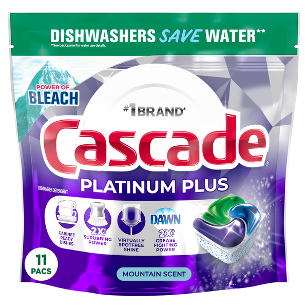 Cleaning Products Cascade Dishwasher Detergent Pods, Mountain hero