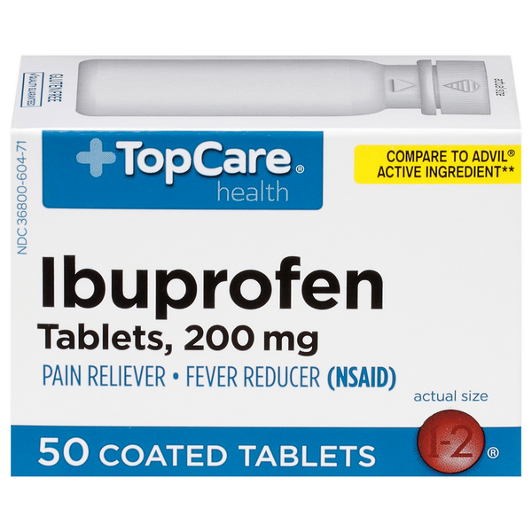 Muscles, Joints & Pain Relief TopCare Ibuprofen, 200 mg, Coated Tablets hero