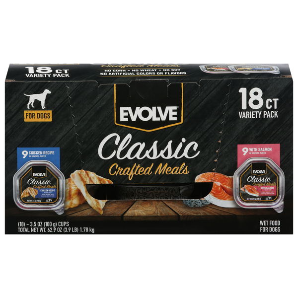 Dog Food & Care EVOLVE Wet Food For Dogs, Classic, Crafted Meals, Variety Pack hero