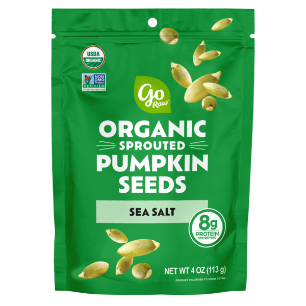 Nuts/Trail Mix/Rice Cakes Go Raw Organic Sprouted Pumpkin Seeds hero