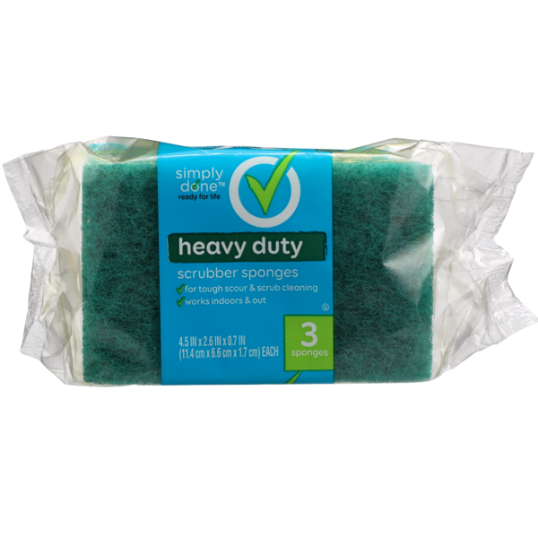 Kitchen Supplies Simply Done Heavy Duty Scrubber Sponges hero