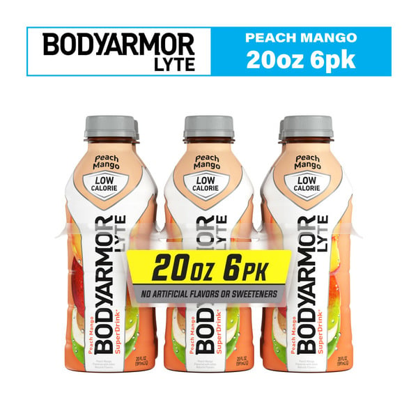 Water, Seltzer & Sparkling Water BODYARMOR Lyte Peach Mango Electrolyte Hydration Sports Drinks hero