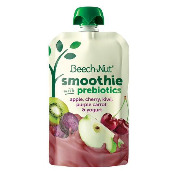 Baby Food & Formula Beech-Nut Smoothie + Prebiotics for Toddlers Apple Cherry Prp Carrot Yogurt hero