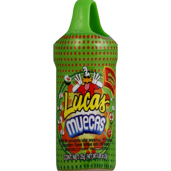 Latino Foods Lucas Lollipop, Cucumber Flavored, with Chili Powder hero