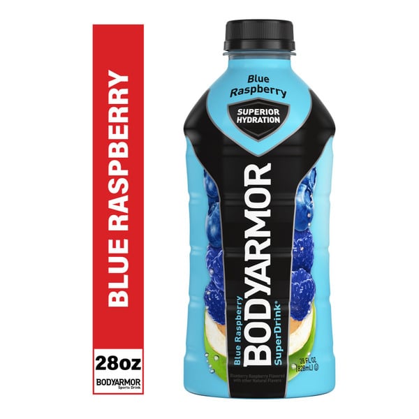 Energy & Sports Drinks BODYARMOR SuperDrink Blue Raspberry Electrolyte Hydration Sports Drink hero