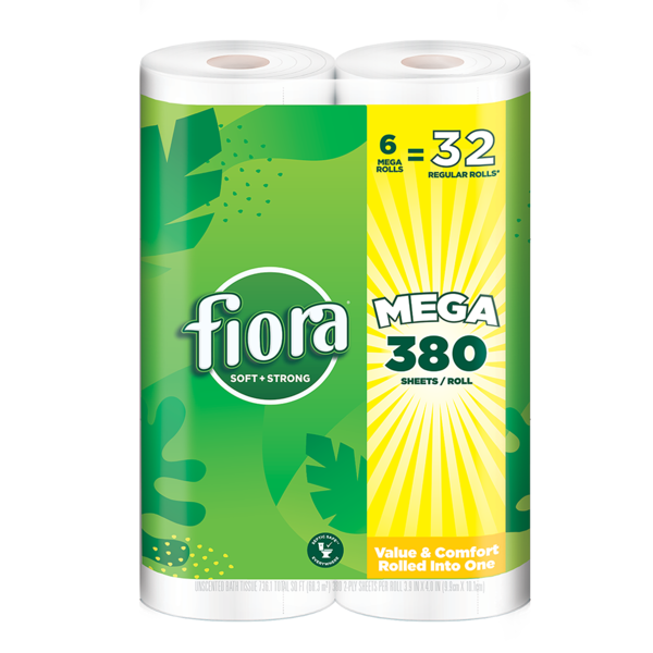 Paper Goods Fiora Soft + Strong Toilet Paper, MEGA Rolls hero