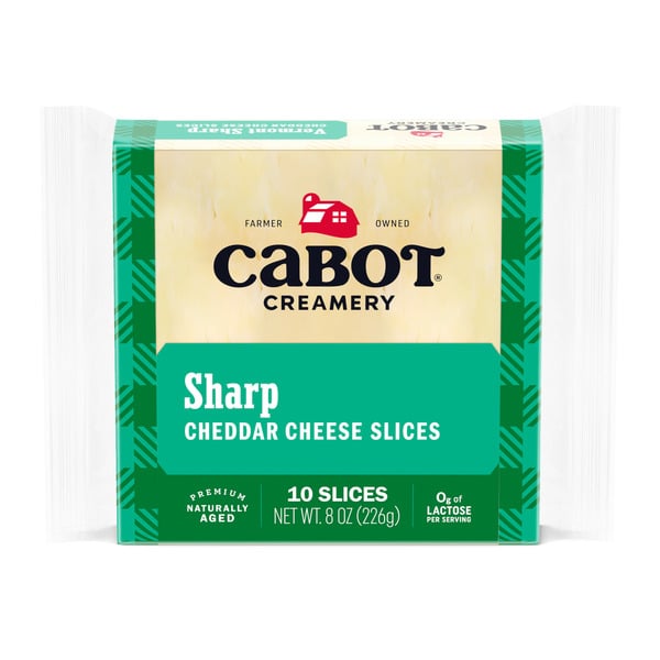 Cheddar Cabot Sliced Sharp Cheddar Cheese hero