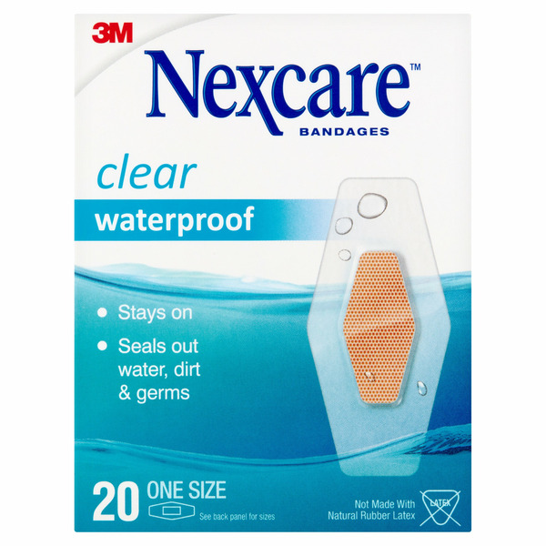 First Aid Nexcare Waterproof One Size Bandages hero