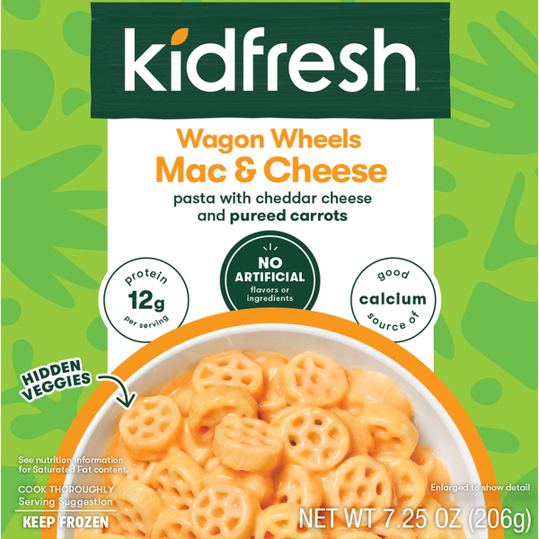 Frozen Appetizers & Sides Kidfresh Wagon Wheels Mac & Cheese hero