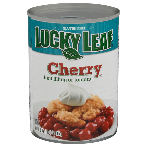 Canned Fruit & Applesauce Lucky Leaf Fruit Filling or Topping, Cherry hero