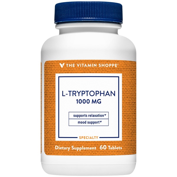 Other Supplements The Vitamin Shoppe L-Tryptophan - 1,000 MG (60 Tablets) hero