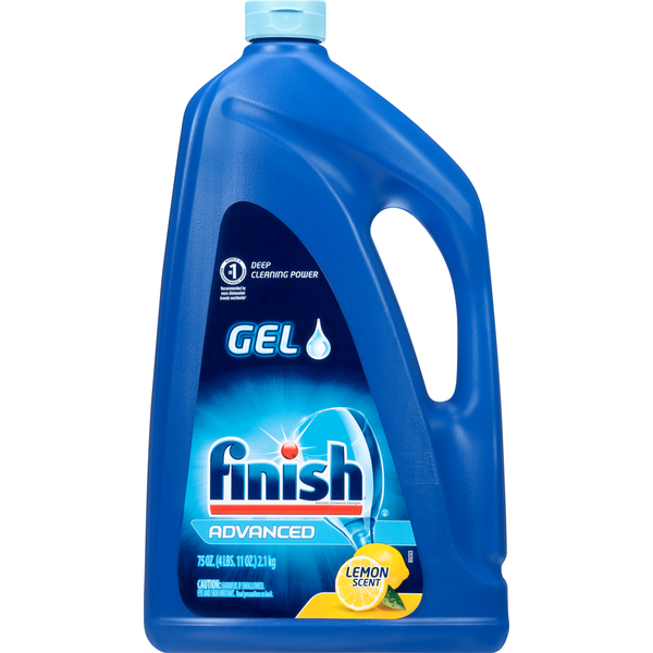 Dish Detergents Finish Automatic Dishwasher Detergent, Advanced, Lemon Scent, Gel hero