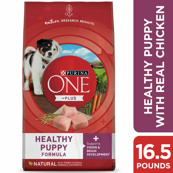 Water, Seltzer, Sparkling Water Purina ONE Natural, High Protein Dry Puppy Food, +Plus Healthy Puppy Formula hero