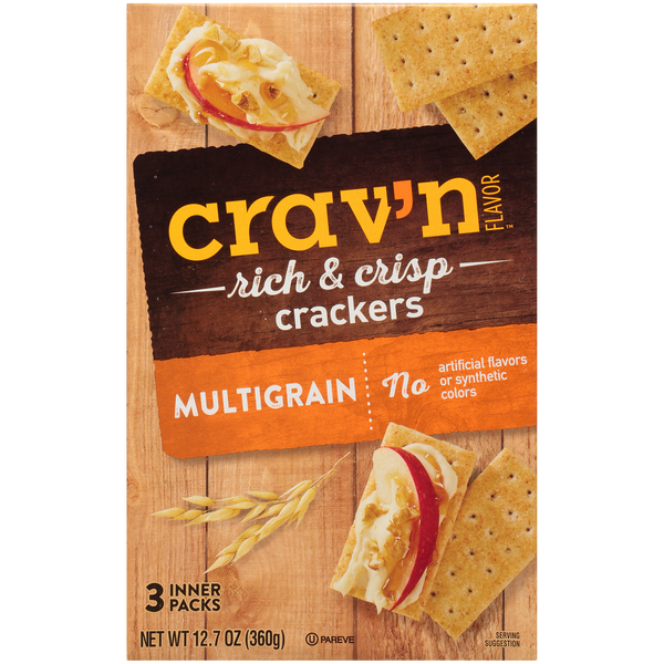 Crackers Crav'n Flavor Multigrain Rich & Crisp Crackers hero