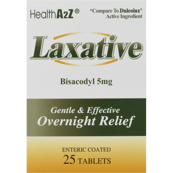 Digestion HealthA2Z Laxative, 5 mg, Overnight Relief, Entric Coated Tablets hero