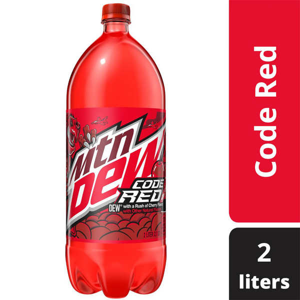 Beverages Mountain Dew Soda, Code Red hero