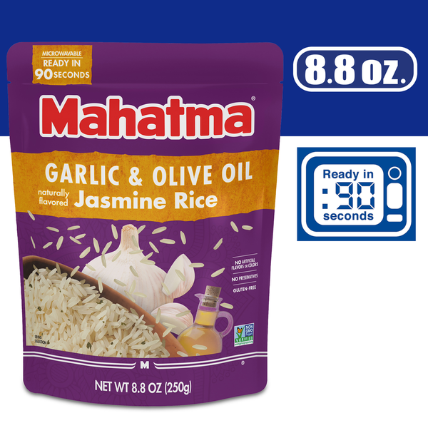 Grains, Rice & Dried Goods Mahatma Jasmine Rice, Garlic & Olive Oil hero