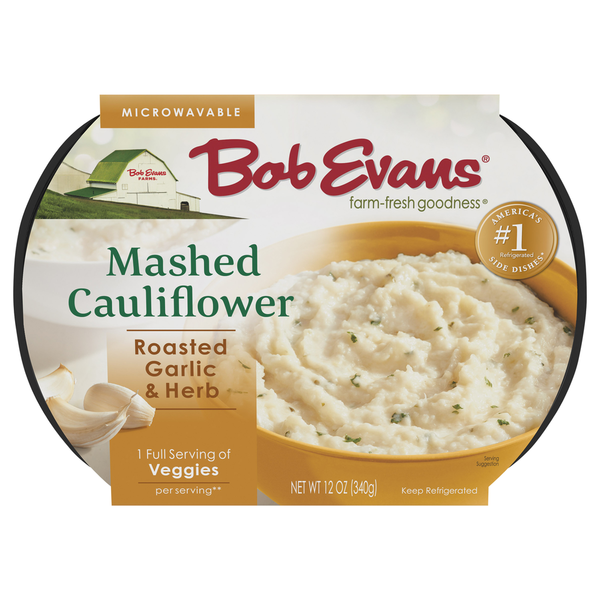 Prepared Meals Bob Evans Farms Mashed Cauliflower, Roasted Garlic & Herb hero