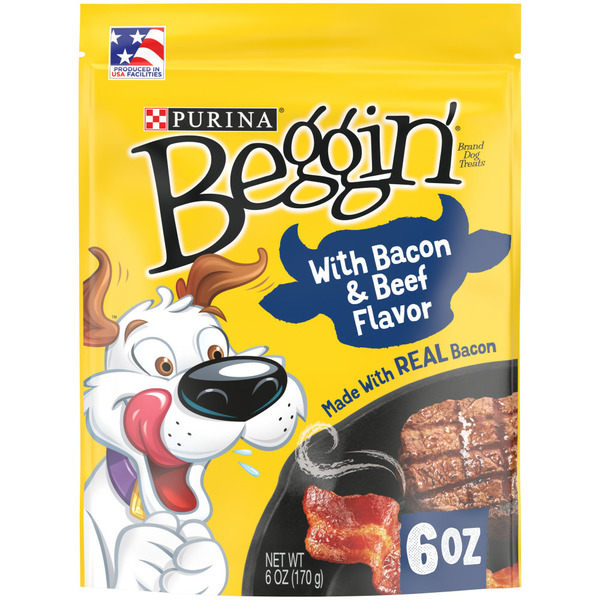 Dog Food & Care Purina Beggin' Strips With Real Meat Dog Treats With Bacon and Beef Flavors hero