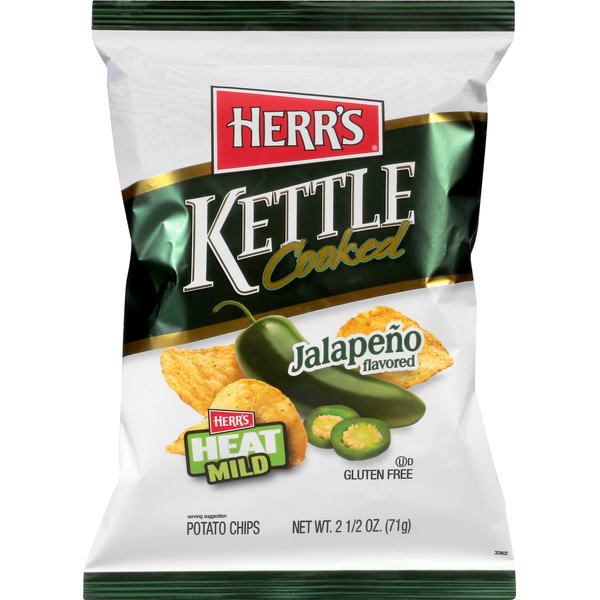 Chips & Pretzels Herr's Potato Chips, Jalapeno Flavored hero