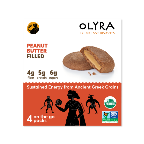 Olyra Peanut Butter, Cream Filled Breakfast Biscuits hero