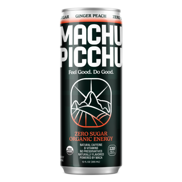 Energy & Sports Drinks Machu Picchu Energy Zero Sugar, Ginger Peach hero