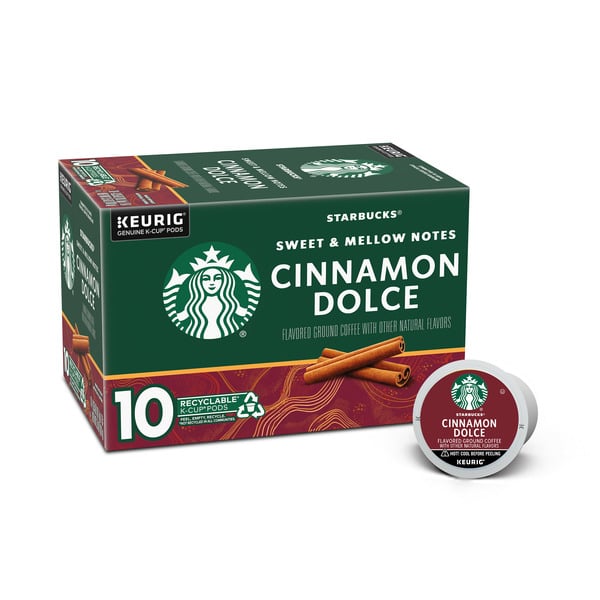 Coffee Grounds and Whole Beans Starbucks Cinnamon Dolce Flavored K-Cup Coffee hero