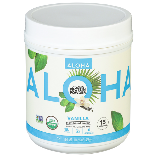 Vitamins & Supplements Aloha Protein Powder, Organic, Vanilla hero