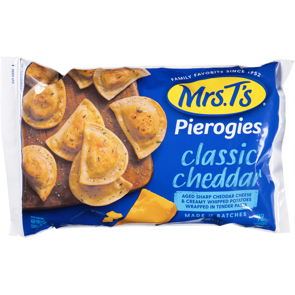 Frozen Meals Mrs. T's Pierogies, Classic Cheddar hero