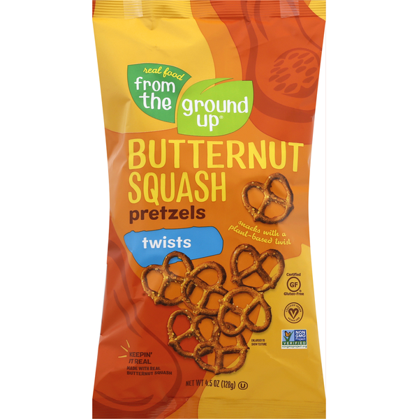 Chips & Pretzels From the Ground Up Pretzels, Butternut Squash, Twists hero