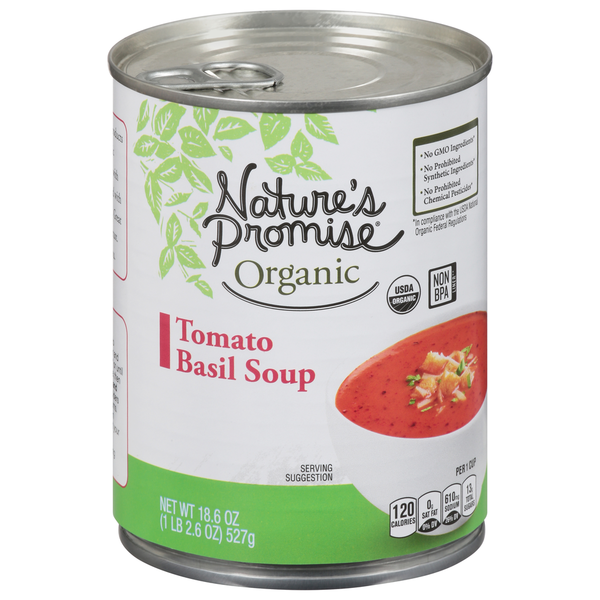 Soup, Broth & Bouillon Nature's Promise Soup, Organic, Tomato Basil hero