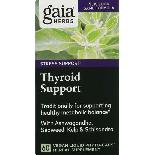 Vitamins & Supplements Gaia Herbs Thyroid Support, Vegan Liquid Phyto-Caps hero